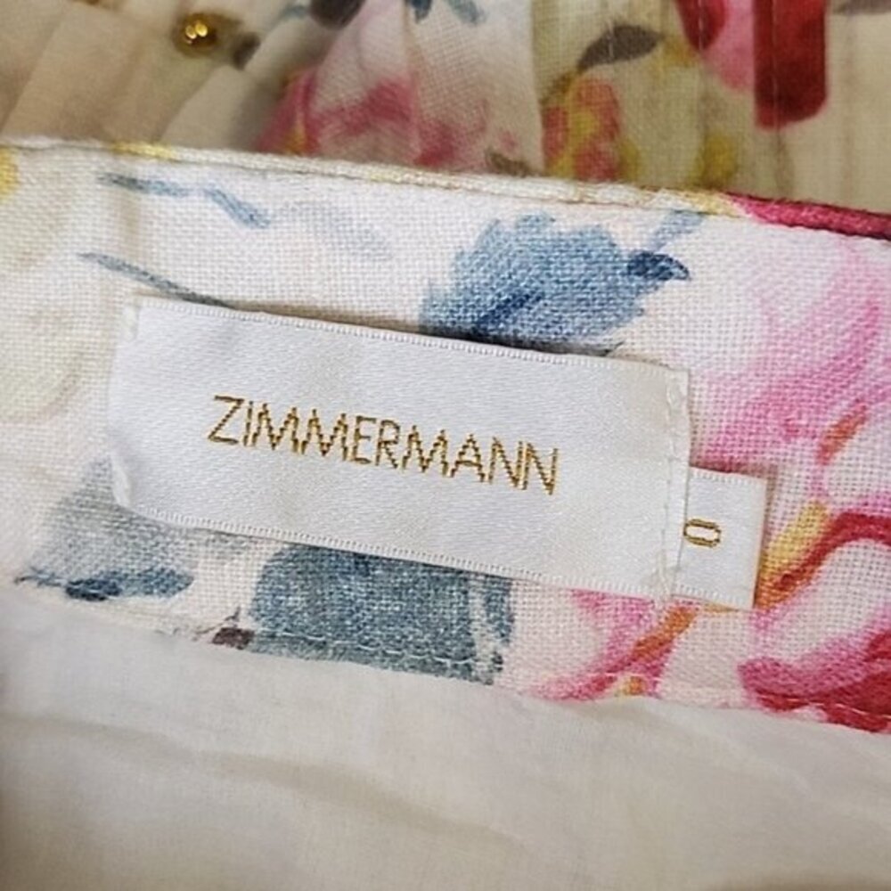 RARE Zimmermann Mischief Tuck Beaded Linen Skirt Size 0 XS - Picture 12 of 14